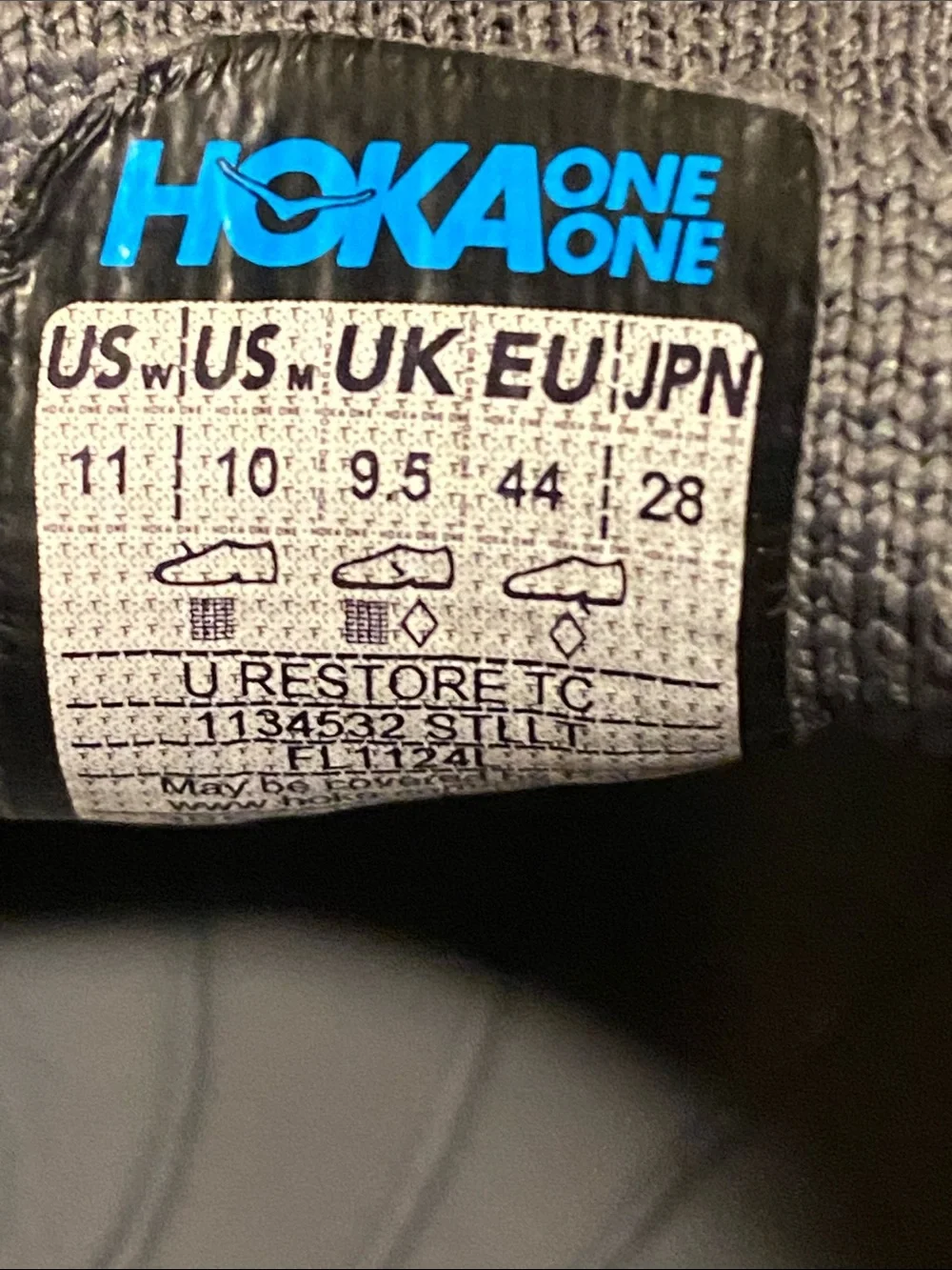 Hoka One One U Restore TC Recovery Shoes Satellite Grey/Stellar Grey  M 10/W11